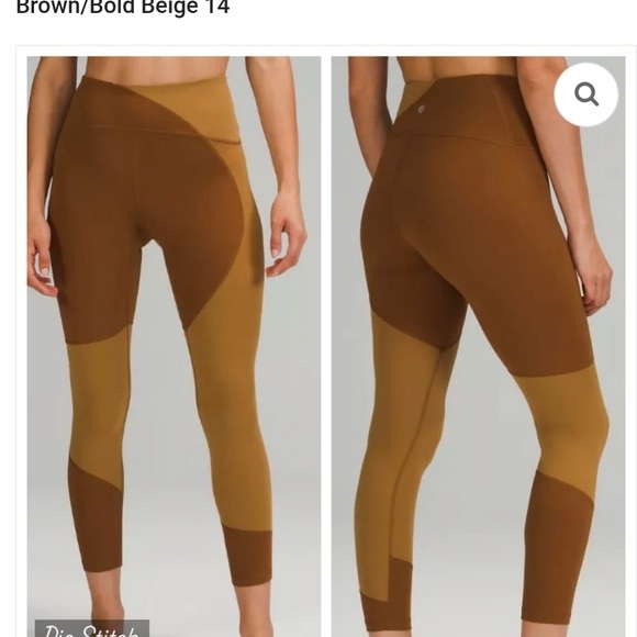 Lululemon Nulu  Colour Block High Rise tight Size 6 - Picture 2 of 7